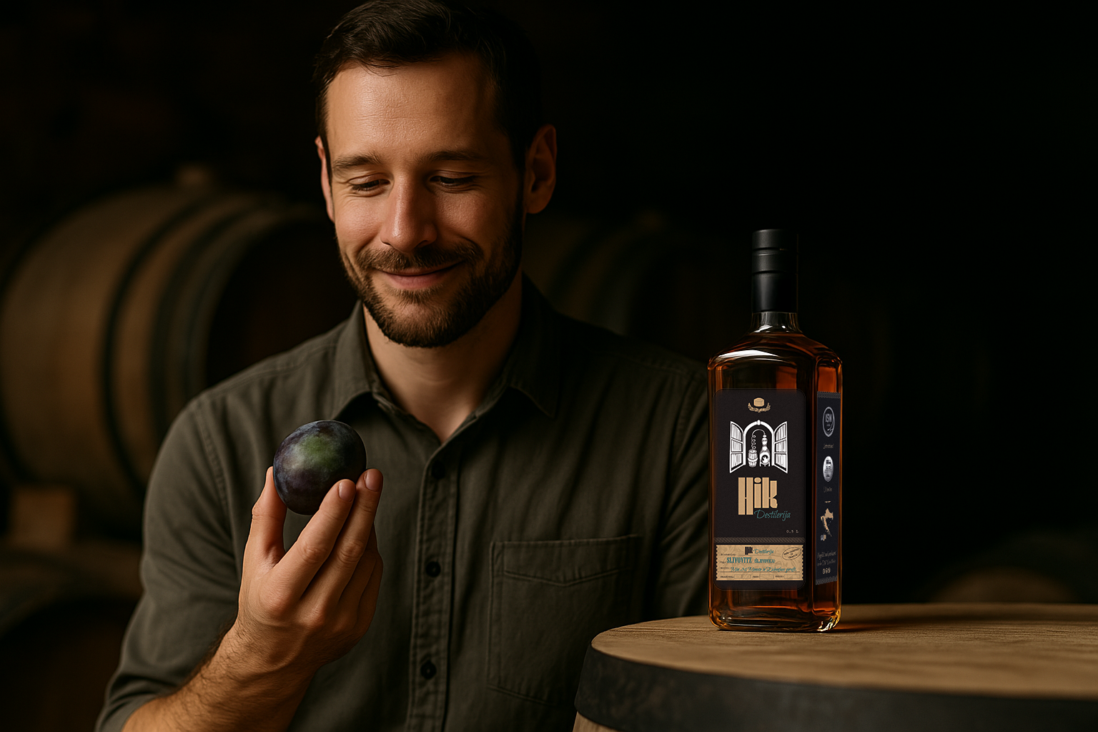 HIK Philosophie - Qualität und Tradition mit Pflaume und Flasche